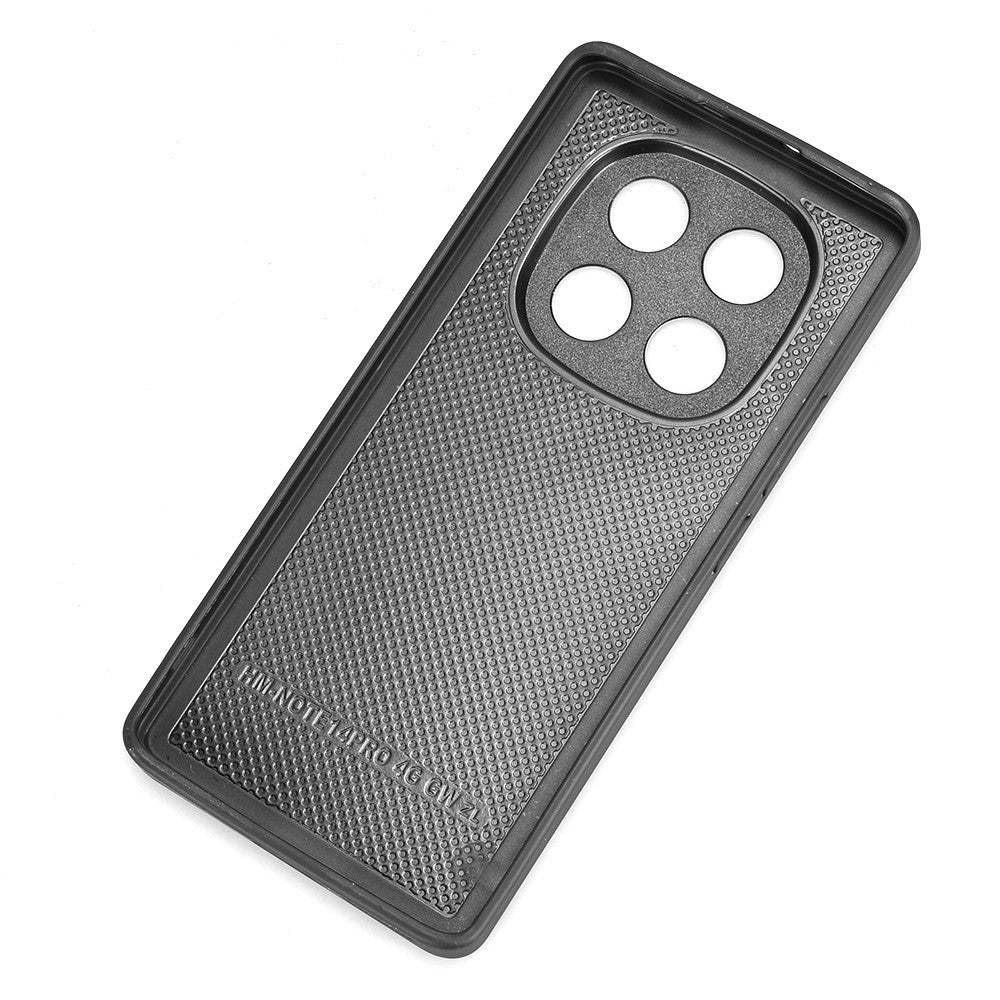 For Xiaomi Redmi Note 14 Pro 4G Case Cowhide Texture Leather + TPU + PC Phone Cover Stitching Line