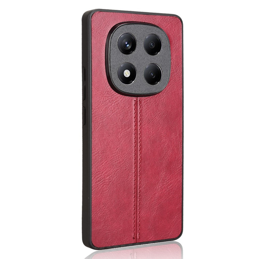 For Xiaomi Redmi Note 14 Pro 4G Case Cowhide Texture Leather + TPU + PC Phone Cover Stitching Line