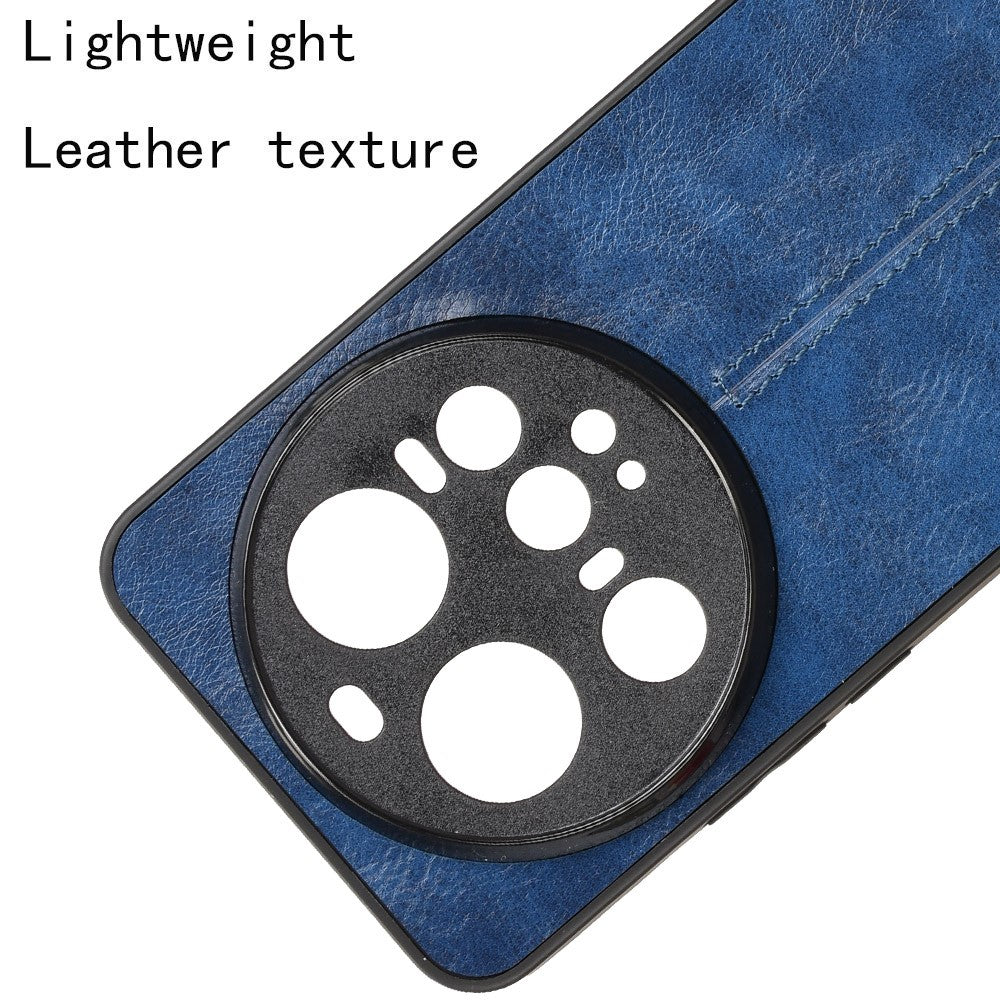 For Xiaomi 15 Ultra Case Cowhide Texture Leather + TPU + PC Phone Cover Stitching Line