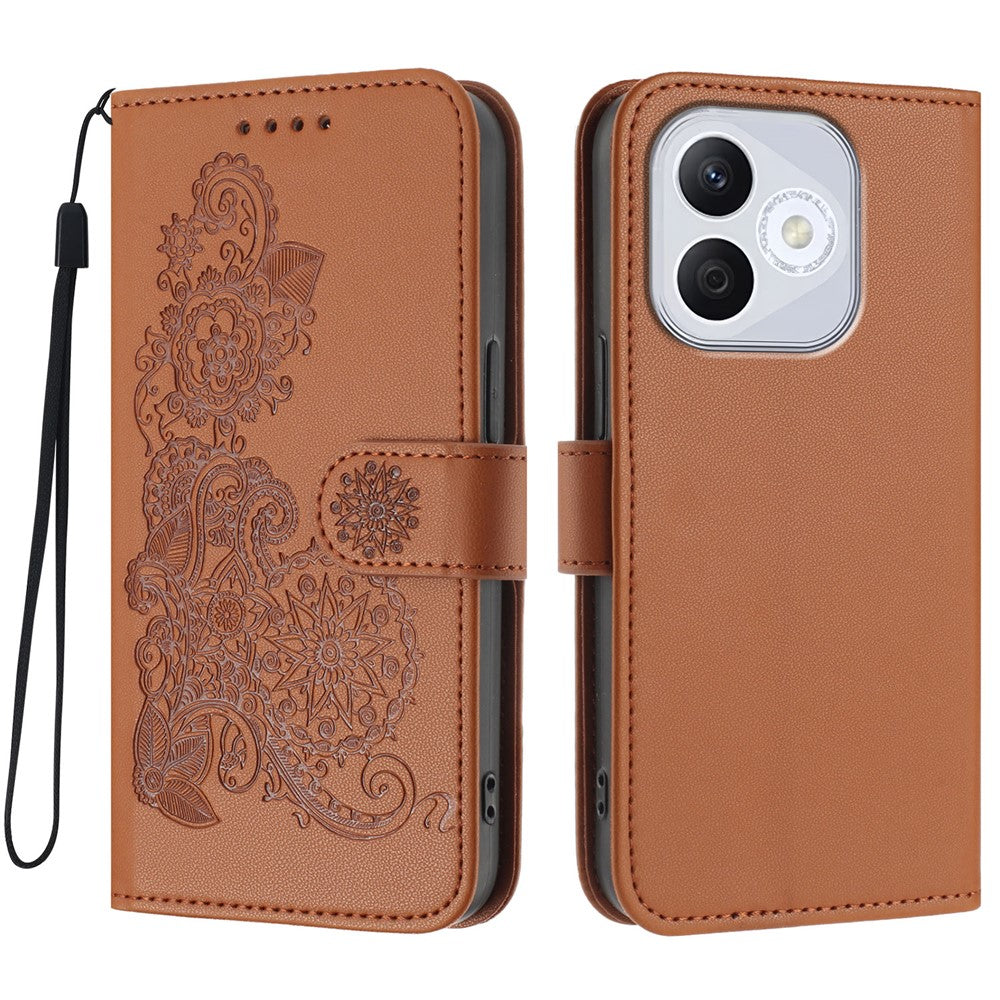 For Honor 400 Lite 5G Phone Cases Mandala Flower Leather Wallet Mobile Cover with Strap