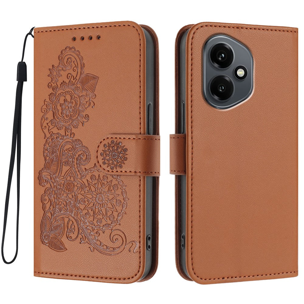 For Honor 400 5G (Global) Phone Cases Mandala Flower Leather Wallet Mobile Cover with Strap
