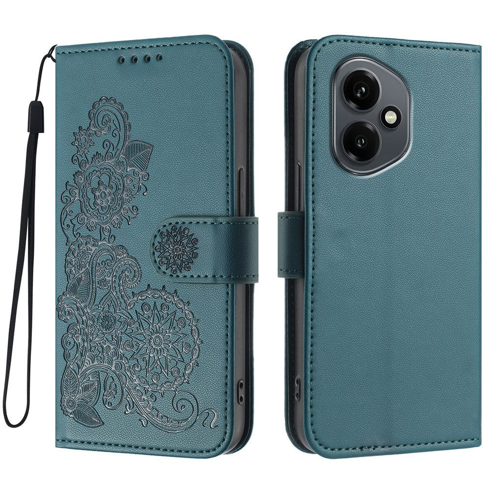 For Honor 400 5G (Global) Phone Cases Mandala Flower Leather Wallet Mobile Cover with Strap