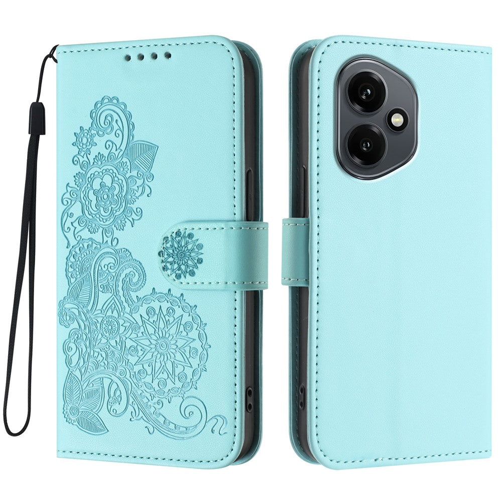 For Honor 400 5G (Global) Phone Cases Mandala Flower Leather Wallet Mobile Cover with Strap
