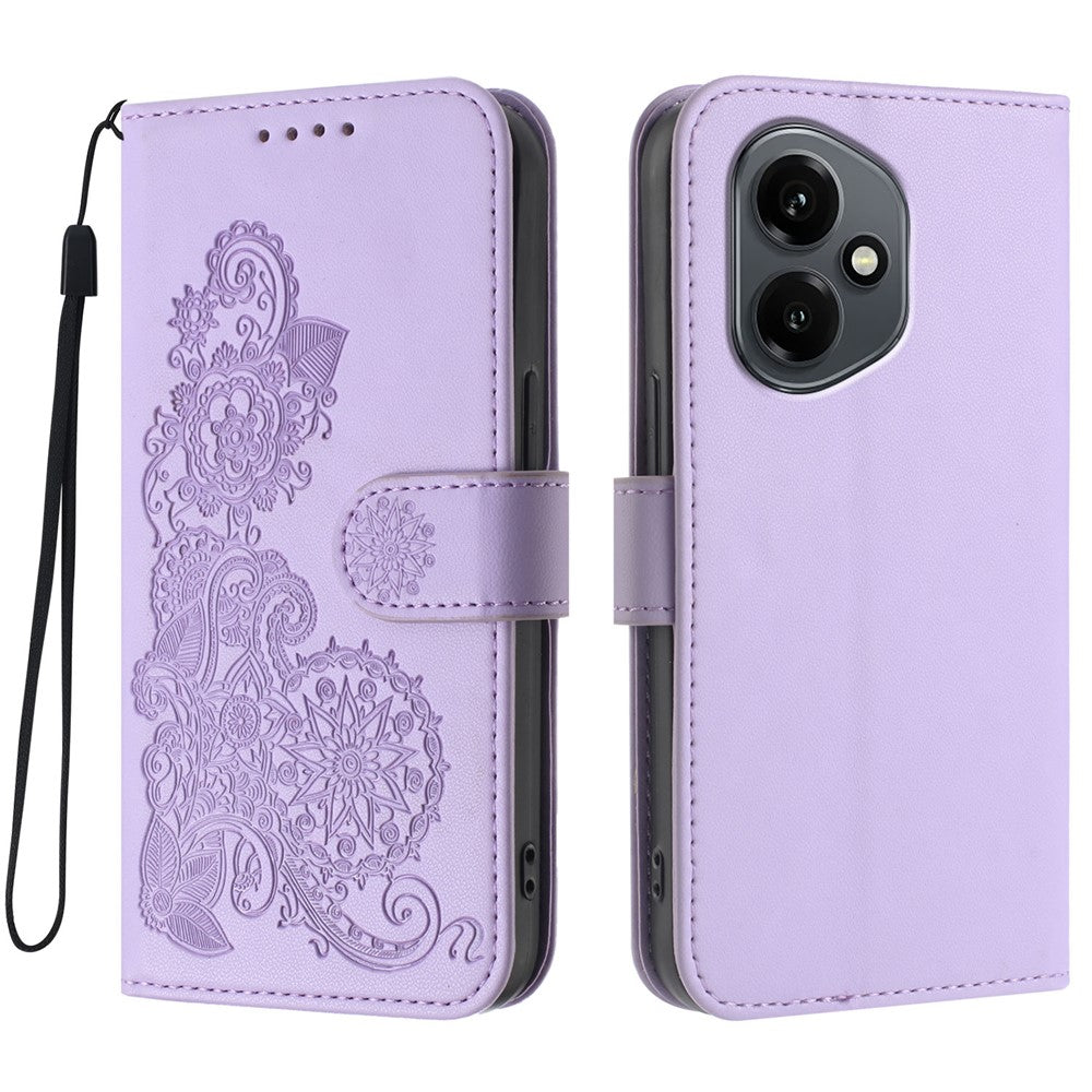 For Honor 400 5G (Global) Phone Cases Mandala Flower Leather Wallet Mobile Cover with Strap