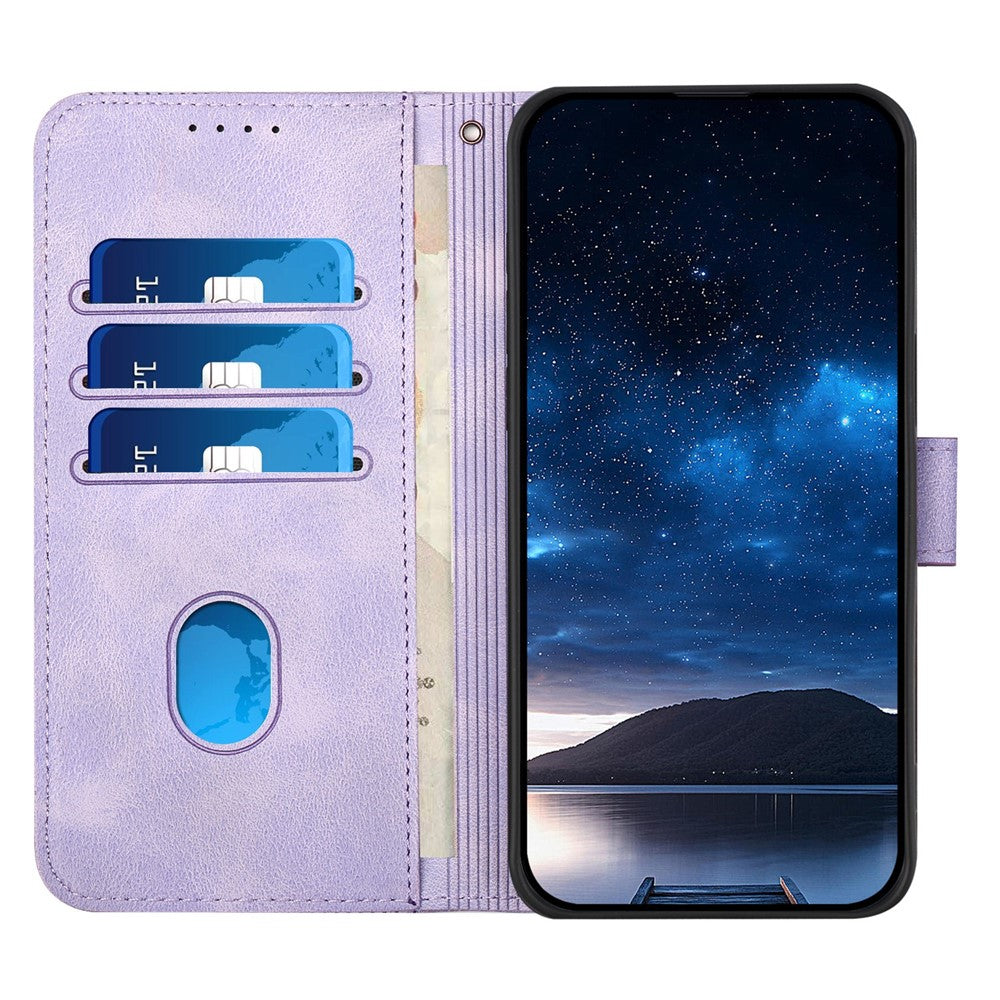 For Honor X6a 4G / Honor X6b 4G Leather Wallet Case Butterfly Flower Imprinted Phone Cover with Strap