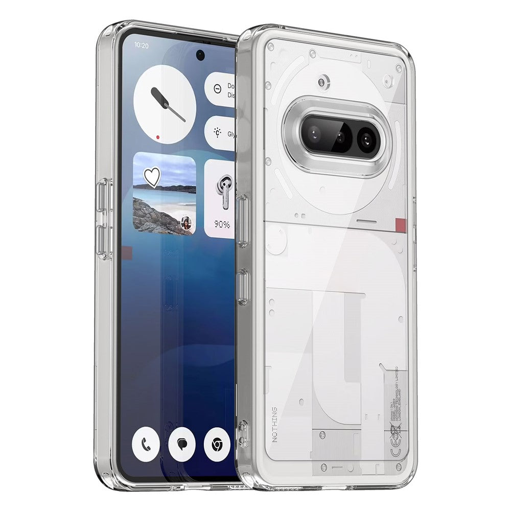 Nothing Phone (3a) Transparente Handyhülle – Aus TPU & Acryl, mit Schutzglasfolie