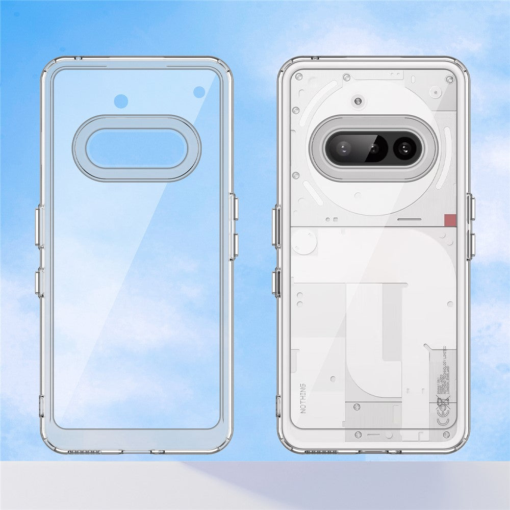 Nothing Phone (3a) Transparente Handyhülle – Aus TPU & Acryl, mit Schutzglasfolie