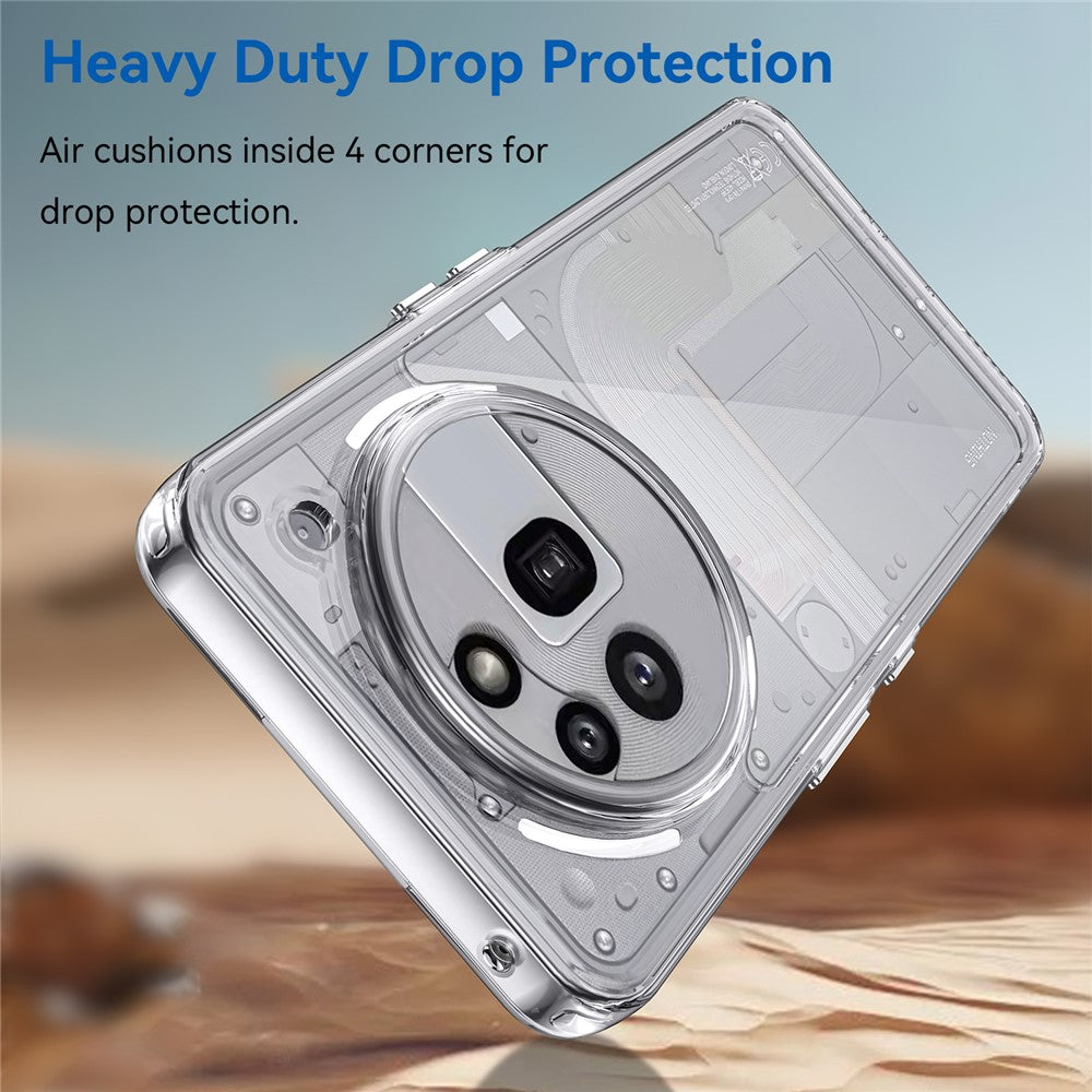 Nothing Phone (3a) Pro Transparente Handyhülle – Aus TPU & Acryl, mit Schutzglasfolie