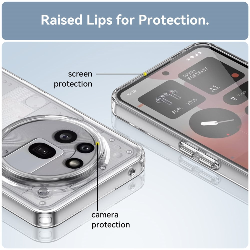 Nothing Phone (3a) Pro Transparente Handyhülle – Aus TPU & Acryl, mit Schutzglasfolie