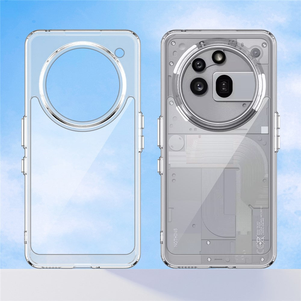 Nothing Phone (3a) Pro Transparente Handyhülle – Aus TPU & Acryl, mit Schutzglasfolie