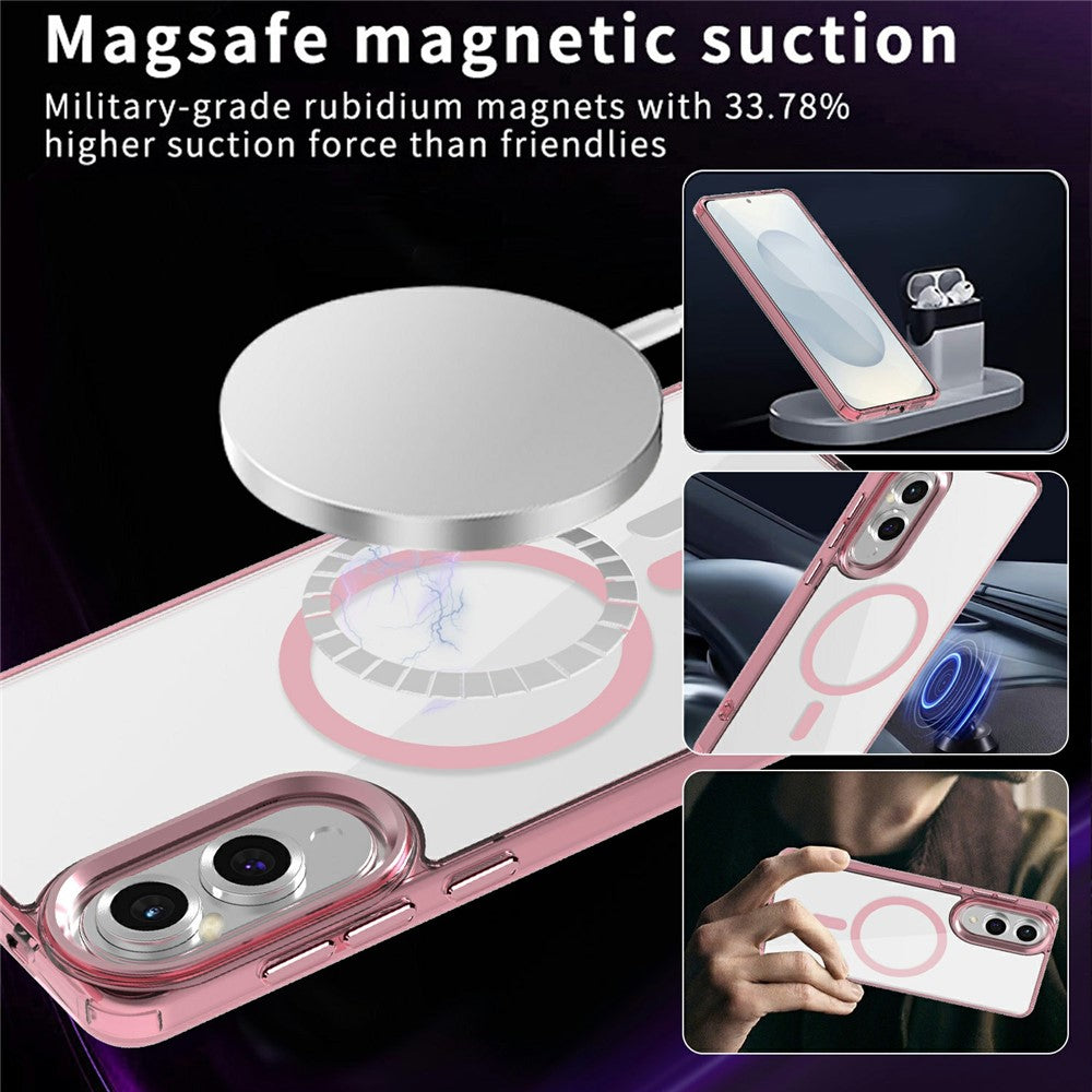 Galaxy S25 Edge Magnet-Hülle – Transparent & Kratzfest