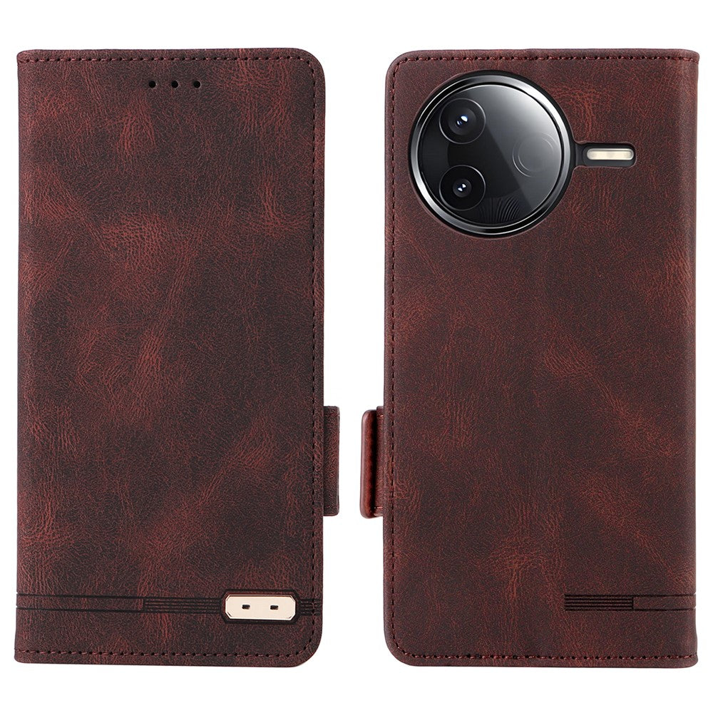 Leather Case For Xiaomi Poco F7 Pro 5G  /  F7 Ultra 5G  /  Redmi K80 Pro 5G  /  K80 5G Wallet Flip Phone Cover with Hardware Decor