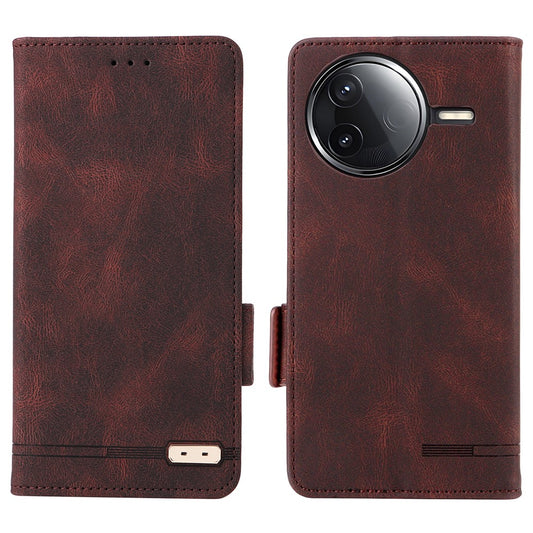 Leather Case For Xiaomi Poco F7 Pro 5G  /  F7 Ultra 5G  /  Redmi K80 Pro 5G  /  K80 5G Wallet Flip Phone Cover with Hardware Decor