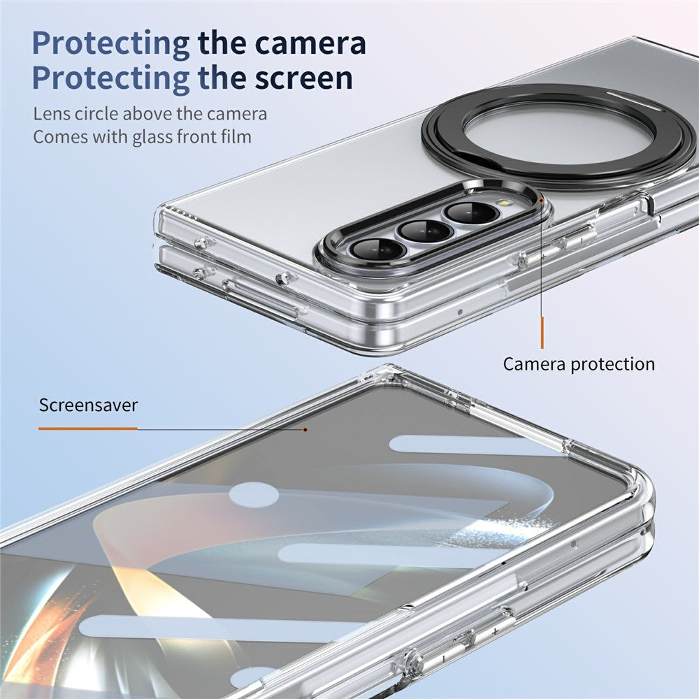 Galaxy Z Fold3 5G Handyhülle mit magnetischem Ständer & HD-Bildschirmfolie