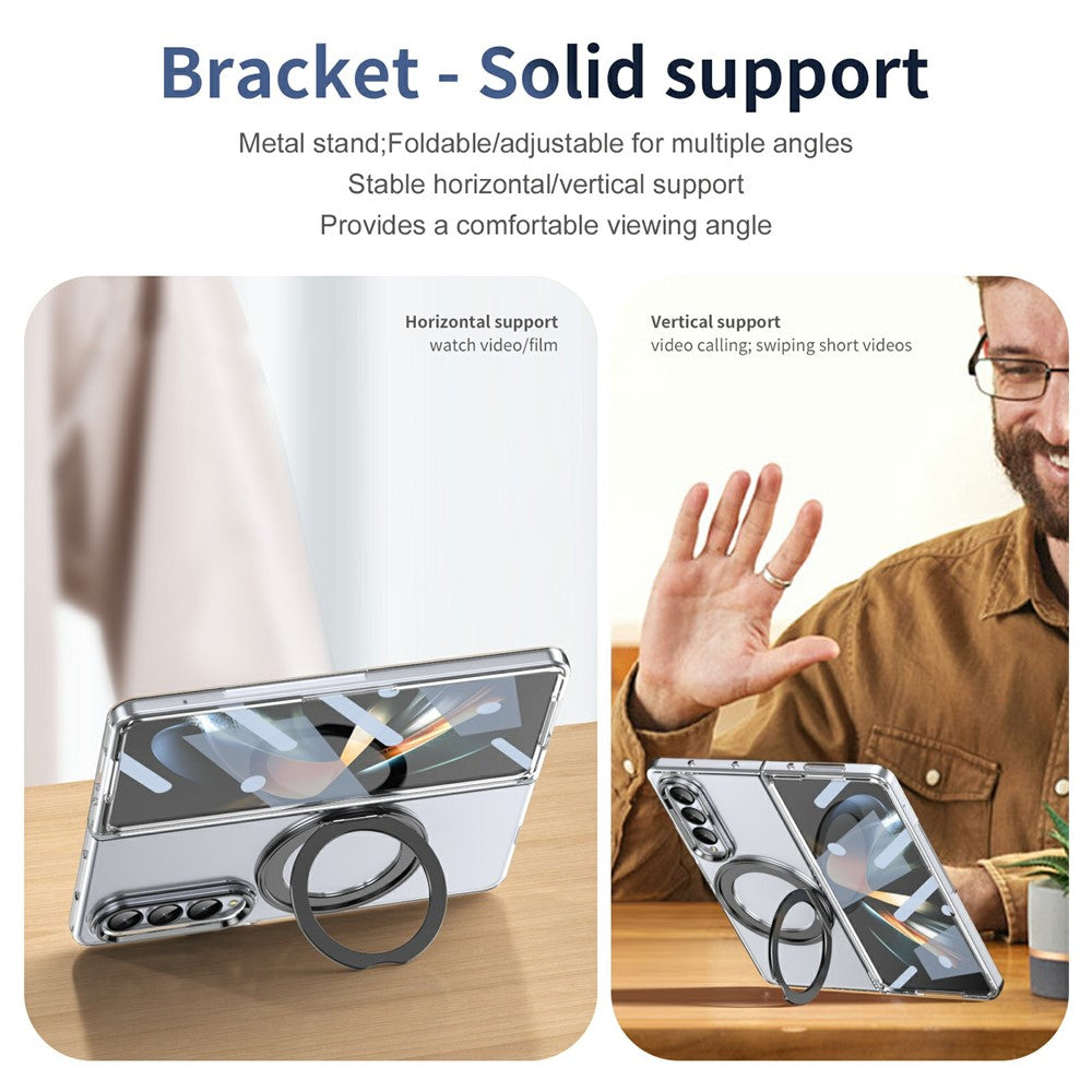 Galaxy Z Fold3 5G Handyhülle mit magnetischem Ständer & HD-Bildschirmfolie