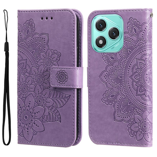 Honor X70i / Honor 400 Lite 5G Handyhülle – 400 Lite 5G-, Blumenmuster, PU-Leder, Brieftaschenständer