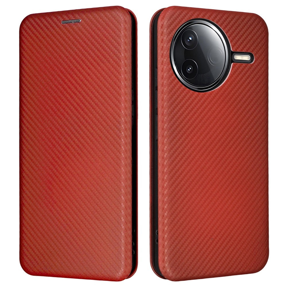 Phone Case for Xiaomi Poco F7 Pro 5G / F7 Ultra 5G / Redmi K80 5G / K80 Pro 5G Carbon Fiber Texture Drop-Proof PU Leather Cover