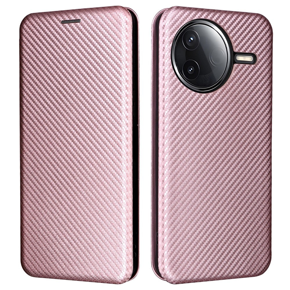 Phone Case for Xiaomi Poco F7 Pro 5G / F7 Ultra 5G / Redmi K80 5G / K80 Pro 5G Carbon Fiber Texture Drop-Proof PU Leather Cover