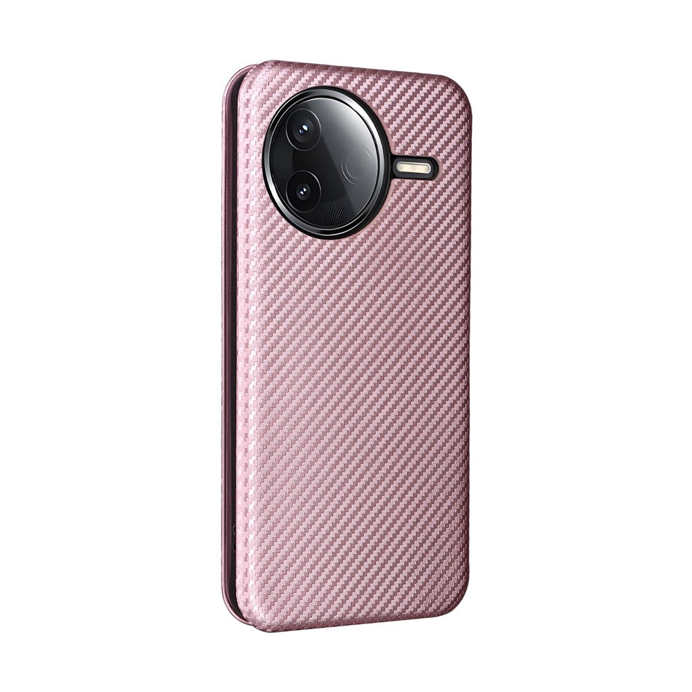 Phone Case for Xiaomi Poco F7 Pro 5G / F7 Ultra 5G / Redmi K80 5G / K80 Pro 5G Carbon Fiber Texture Drop-Proof PU Leather Cover