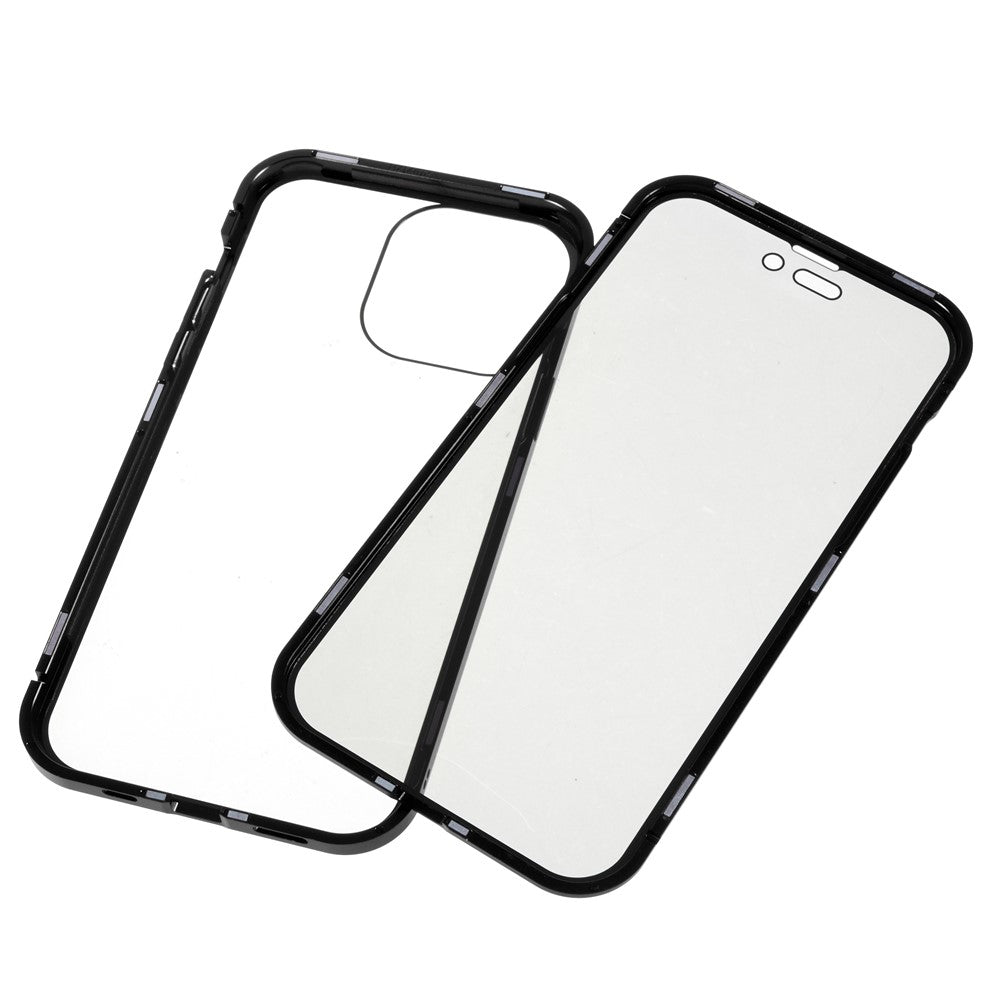 iPhone 14 Pro Max Anti-Spy-Hülle – mit Metallrahmen & gehärtetem Glas