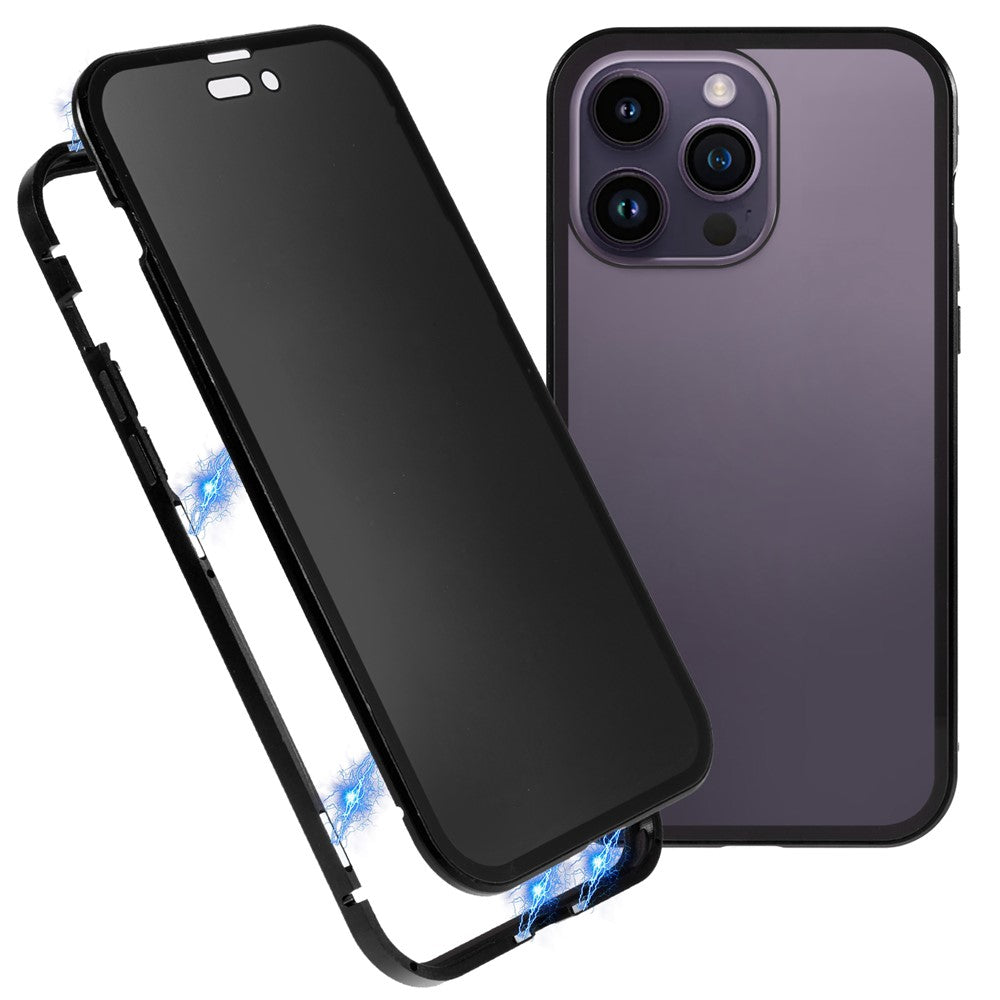 iPhone 14 Pro Anti-Spy-Hülle – mit Metallrahmen & gehärtetem Glas