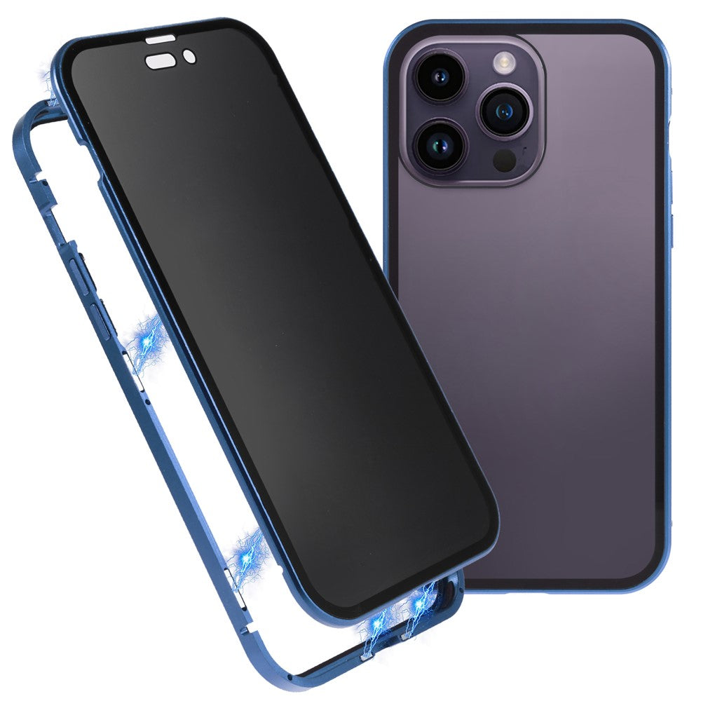 iPhone 14 Pro Anti-Spy-Hülle – mit Metallrahmen & gehärtetem Glas