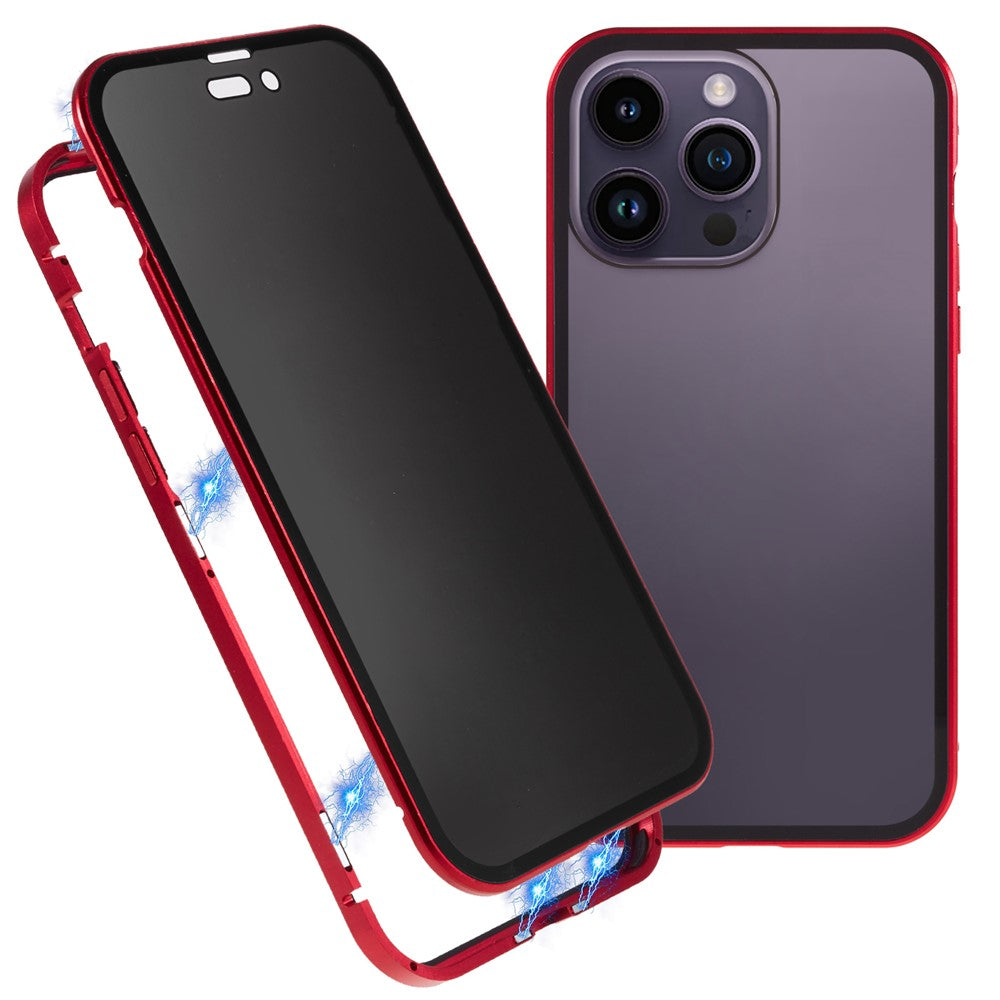 iPhone 14 Pro Anti-Spy-Hülle – mit Metallrahmen & gehärtetem Glas