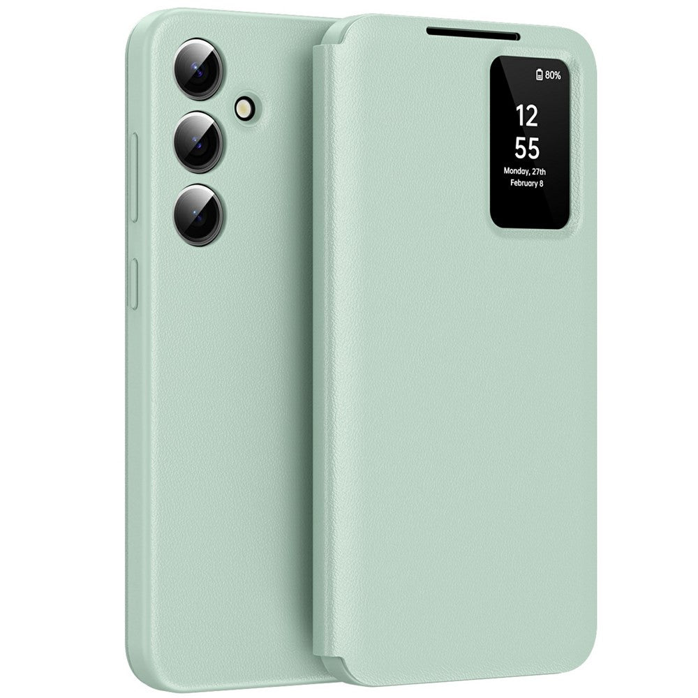 Galaxy A56 5G Lederhülle – Mit Kartenfach & Smart-View Fenster