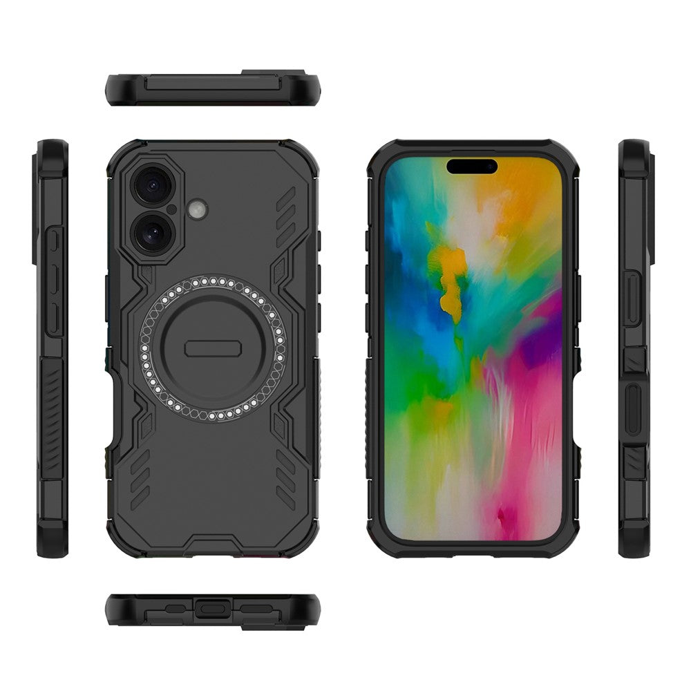 iPhone 16 Plus magnetische Hülle – Mit Schmetterlingsrüstung & Hohlwärmeableitung