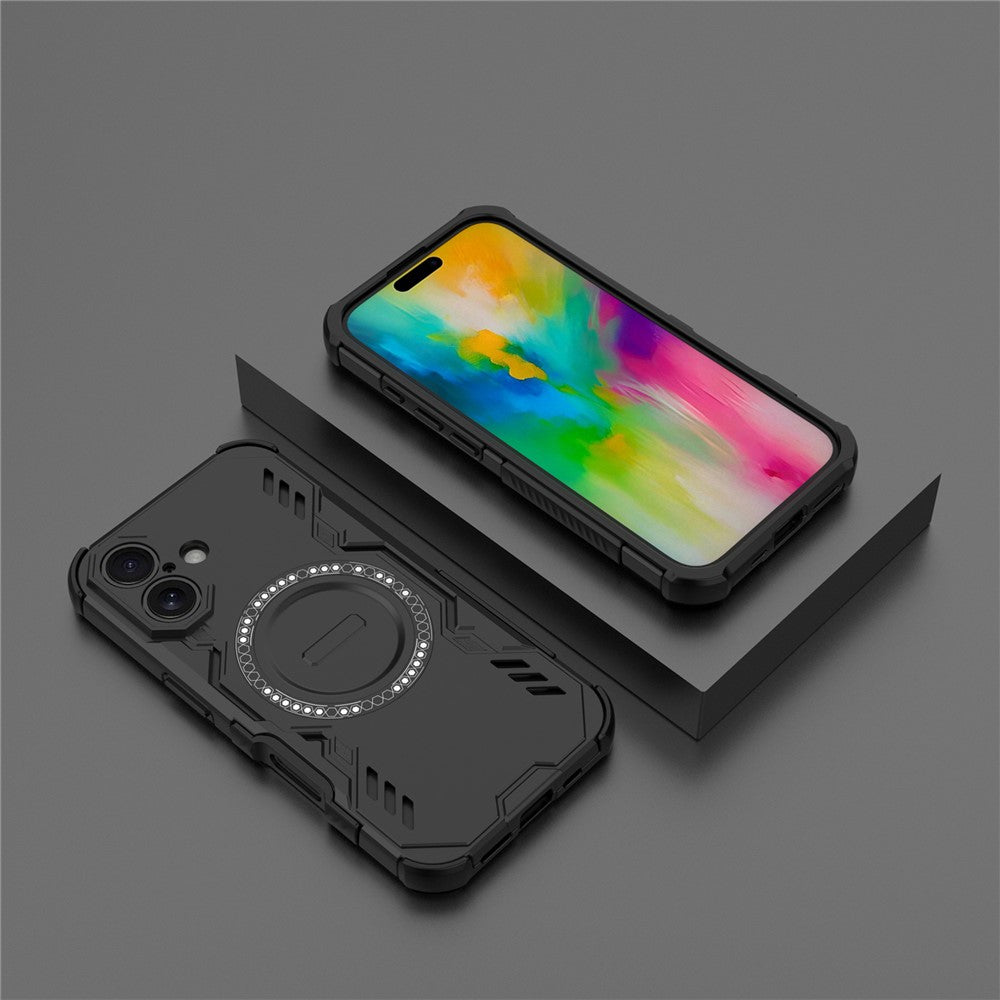 iPhone 16 Plus magnetische Hülle – Mit Schmetterlingsrüstung & Hohlwärmeableitung