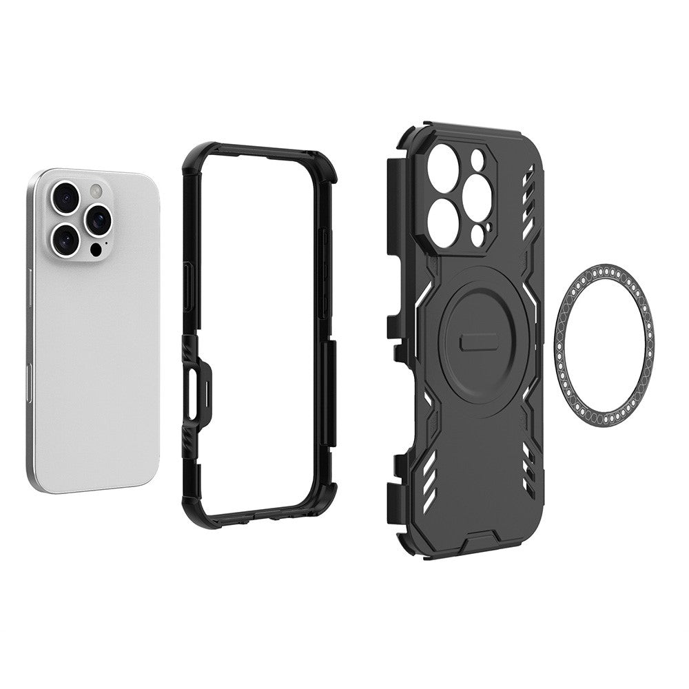 iPhone 16 Pro magnetische Hülle – Mit Schmetterlingsrüstung & Hohlwärmeableitung