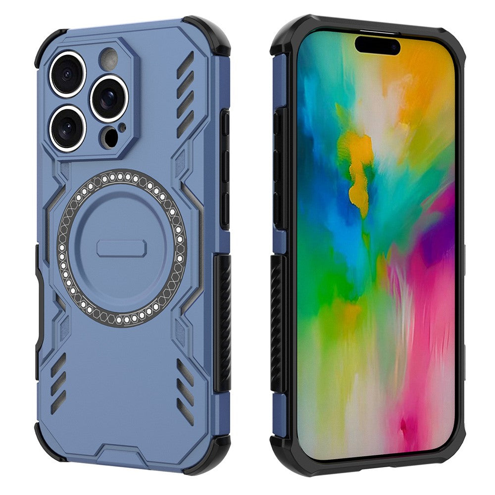 iPhone 16 Pro magnetische Hülle – Mit Schmetterlingsrüstung & Hohlwärmeableitung
