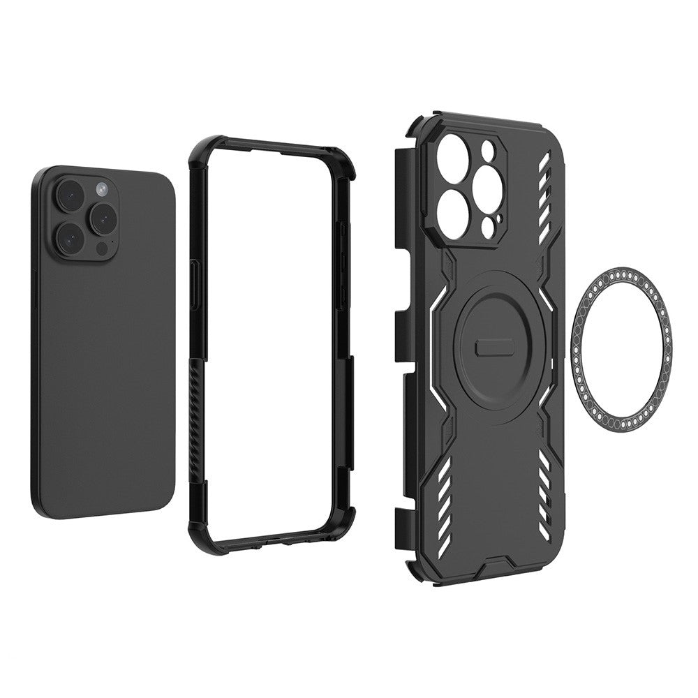 iPhone 15 Pro magnetische Hülle – Mit Schmetterlingsrüstung & Hohlwärmeableitung