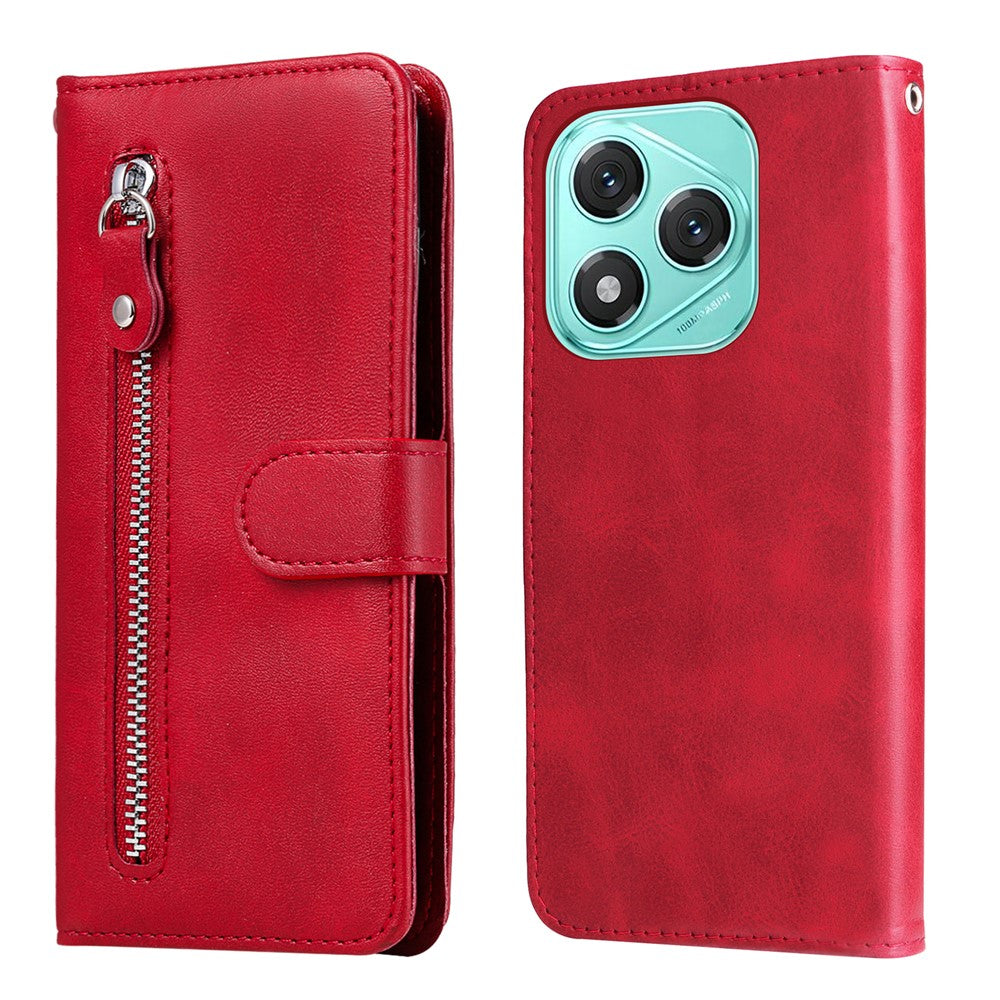 For Honor X70i / 400 Lite 5G PU Leather Cases with Zipper Pocket Wallet Phone Cover Stand