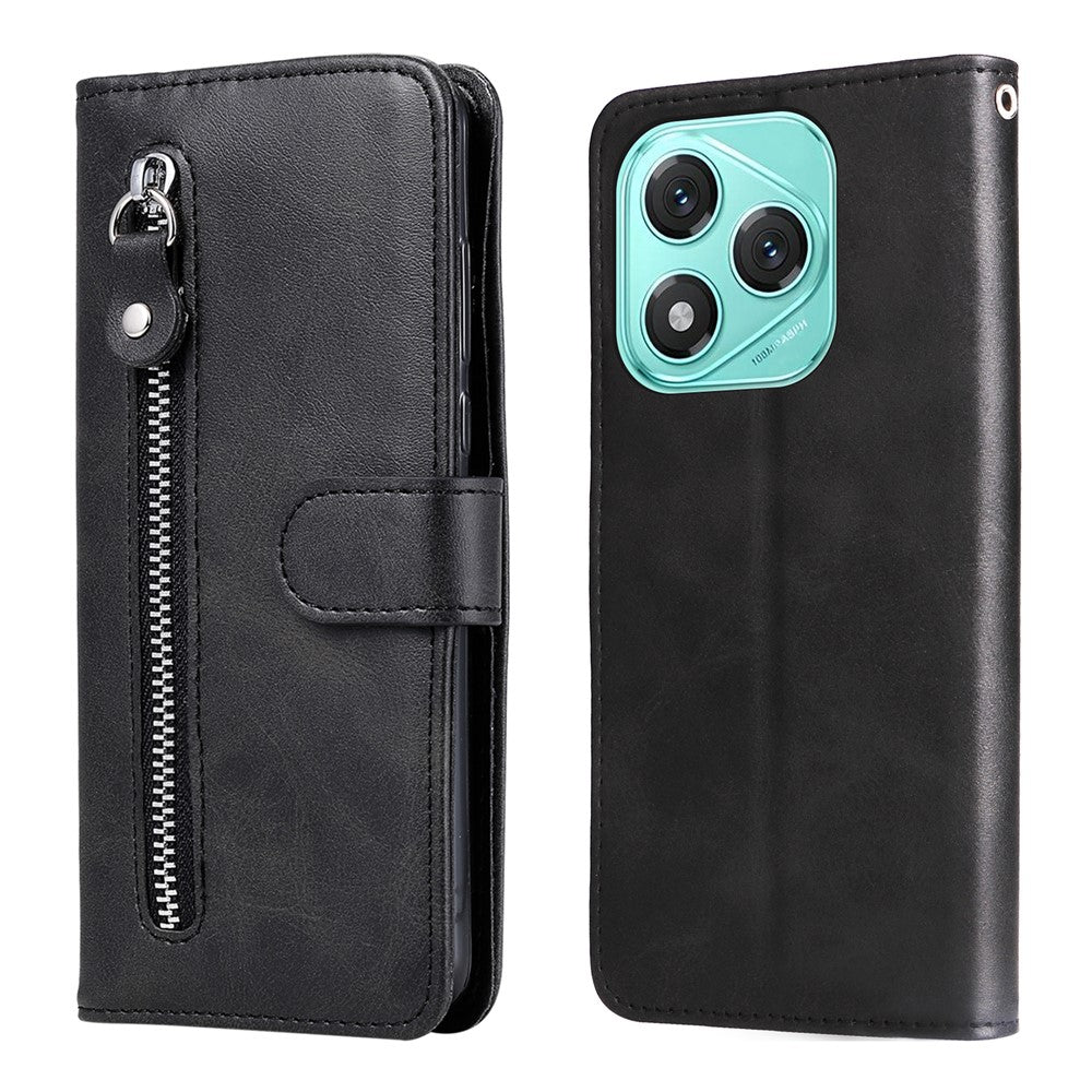 For Honor X70i / 400 Lite 5G PU Leather Cases with Zipper Pocket Wallet Phone Cover Stand