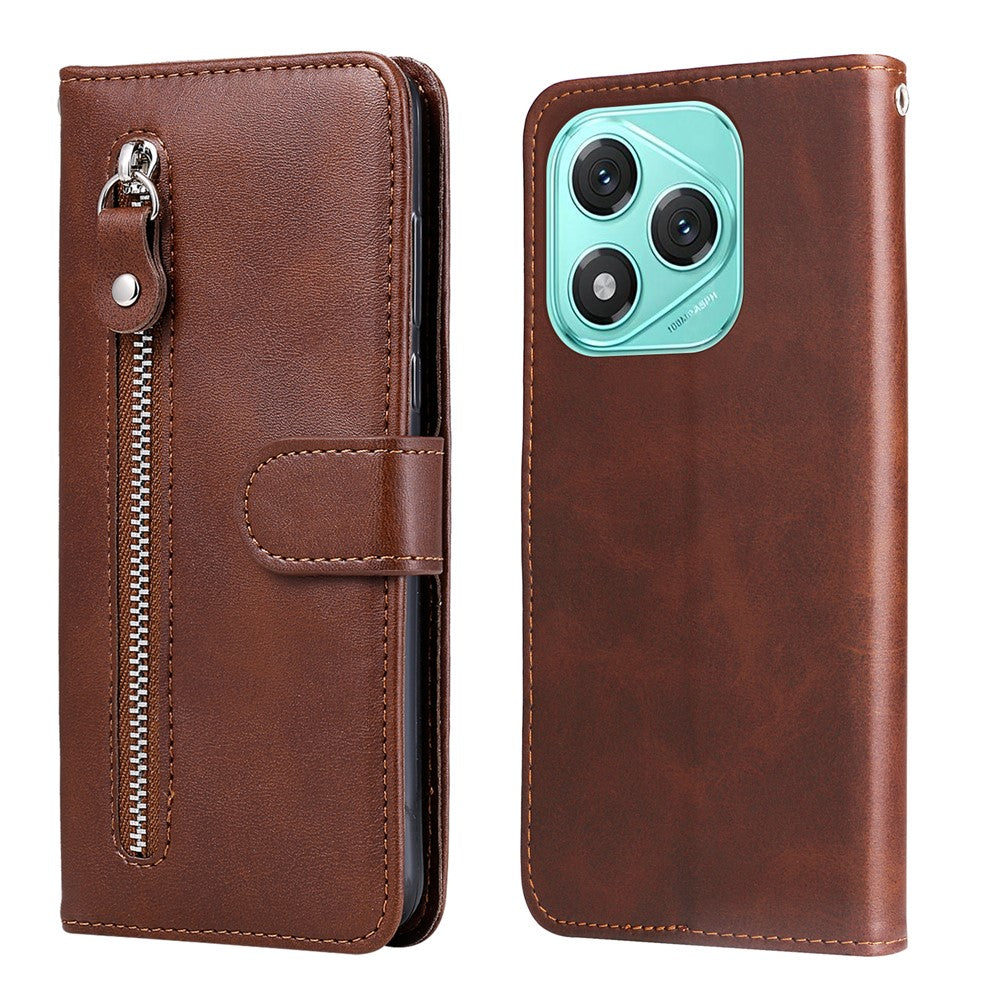 For Honor X70i / 400 Lite 5G PU Leather Cases with Zipper Pocket Wallet Phone Cover Stand