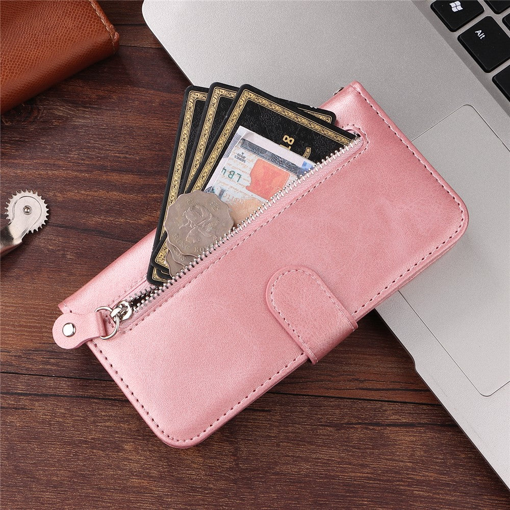 For Honor X70i / 400 Lite 5G PU Leather Cases with Zipper Pocket Wallet Phone Cover Stand