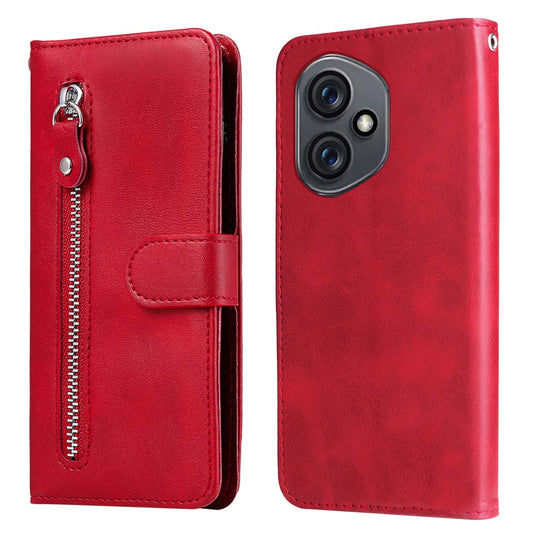 Honor 400 5G (Global) Handyhülle – PU-Lederhüllen mit Reißverschlusstasche, Brieftasche, , Ständer