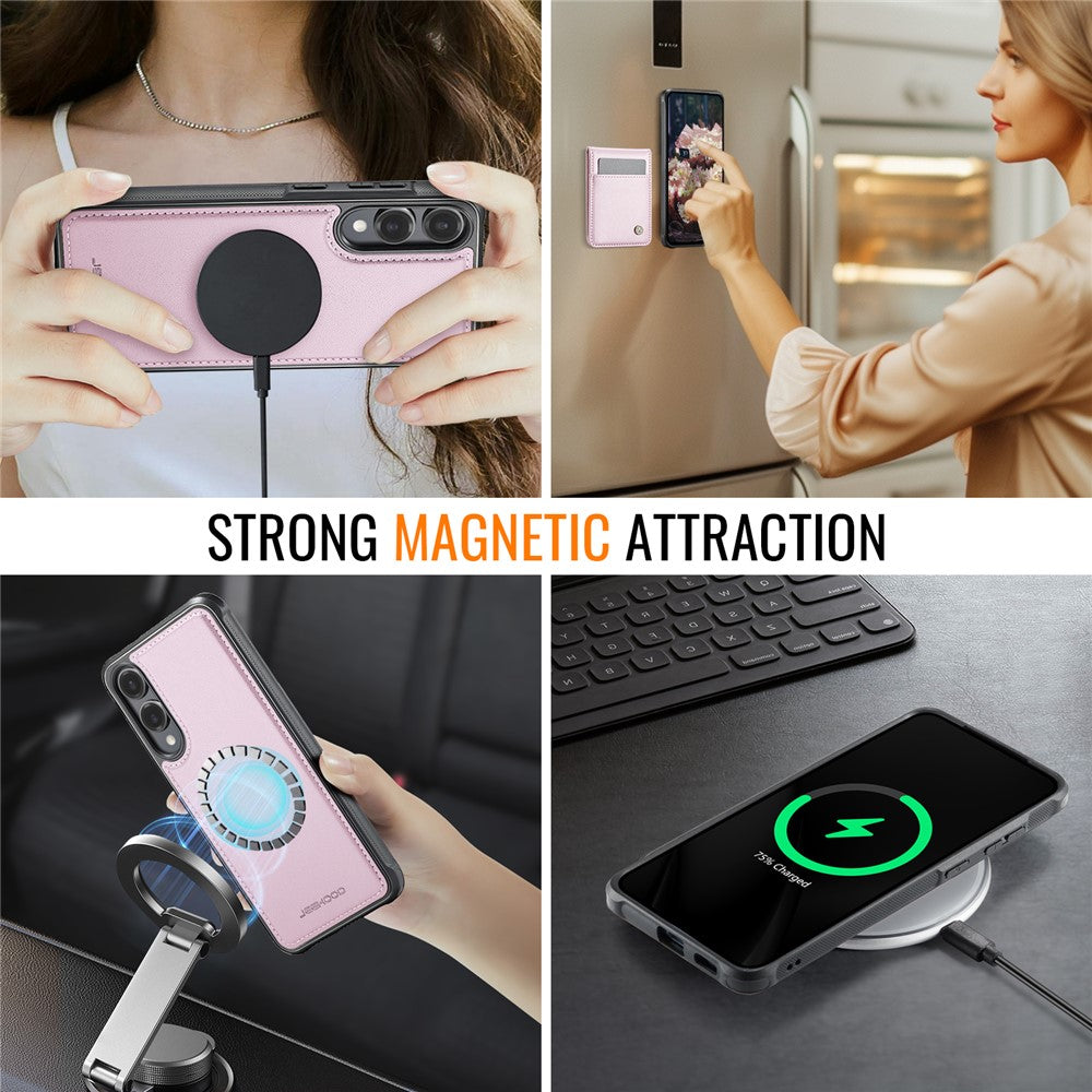 Galaxy S25 Edge Leder-Hülle mit Kartenfach & RFID-Schutz – MagSafe kompatibel