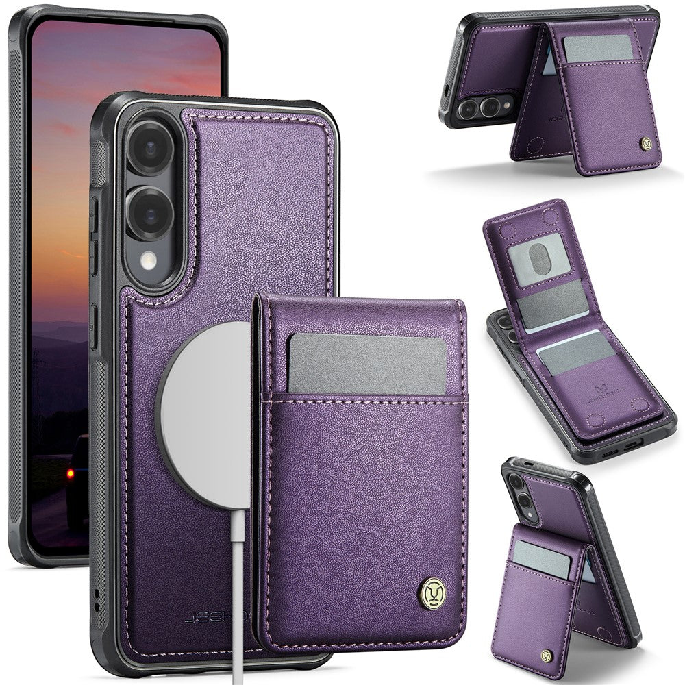 Galaxy S25 Edge Leder-Hülle mit Kartenfach & RFID-Schutz – MagSafe kompatibel