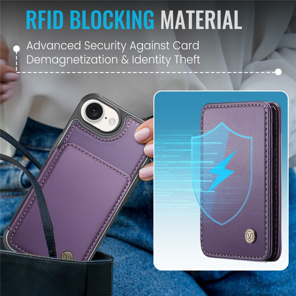 iPhone 16e Leder-Handyhülle – Mit abnehmbarer magnetische Kartentasche
