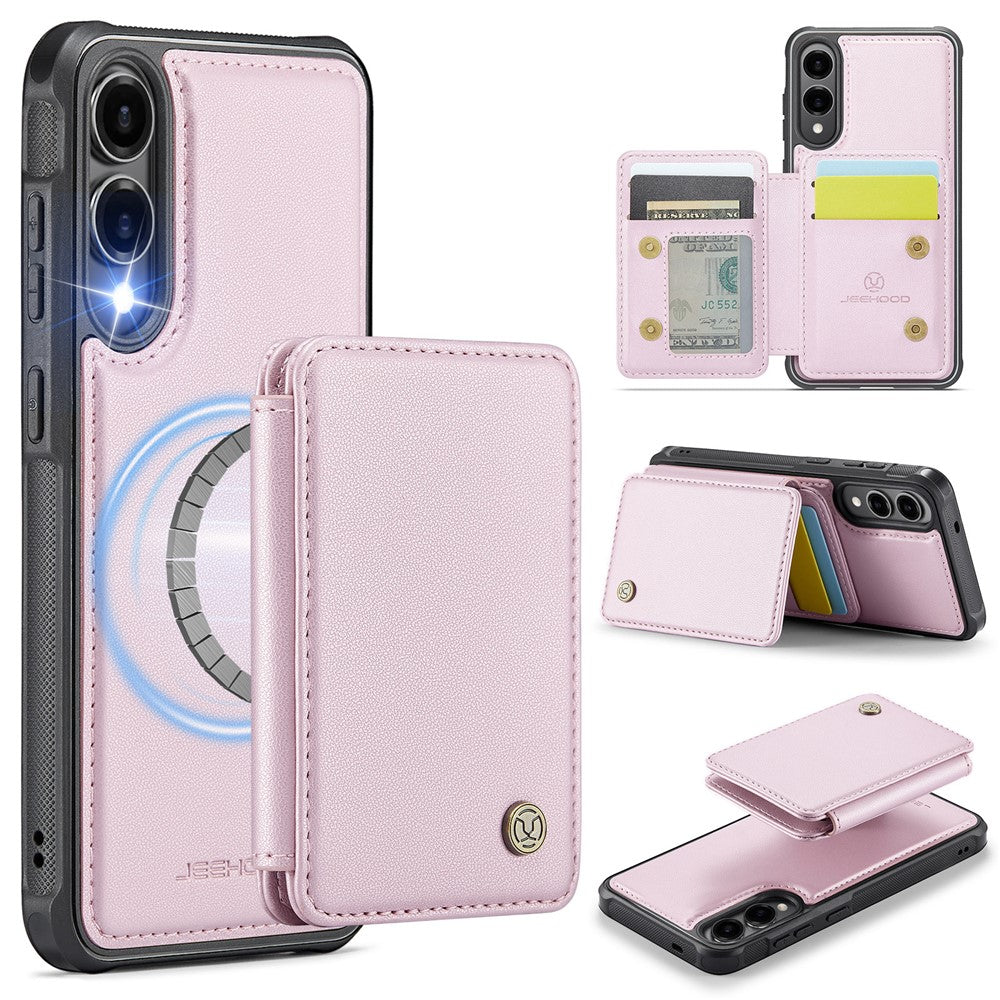 Galaxy S25 Edge Leder-Handyhülle – Mit abnehmbarer magnetische Kartentasche