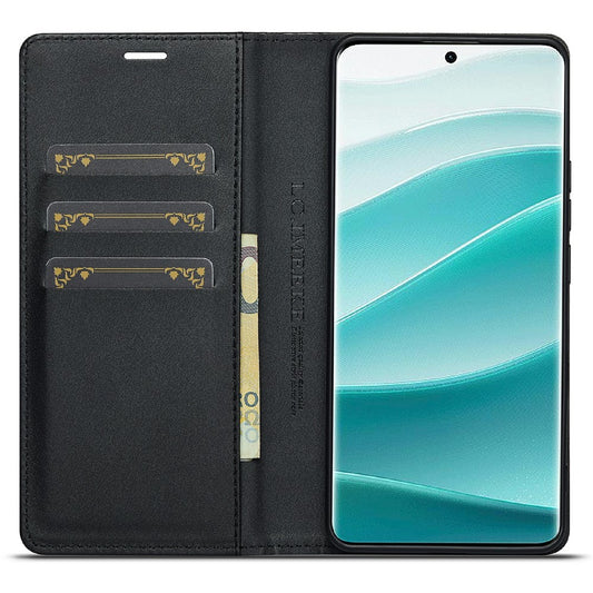 Xiaomi Redmi Note 14 Pro 4G Handyhülle – LC.IMEEKE Kohlefaser Textur Ständer Kartenhalter