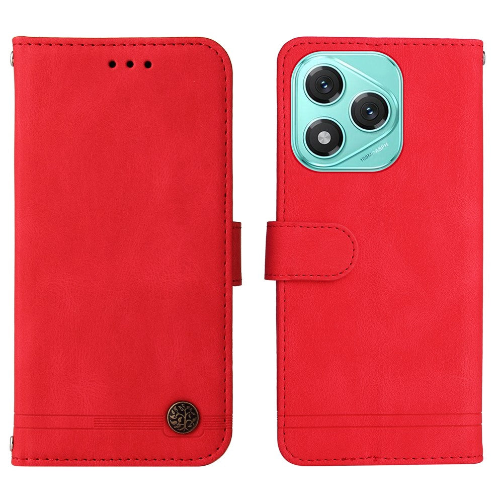 For Honor X70i / 400 Lite 5G Leather Wallet Cases Skin Touch Phone Cover Stand with Strap