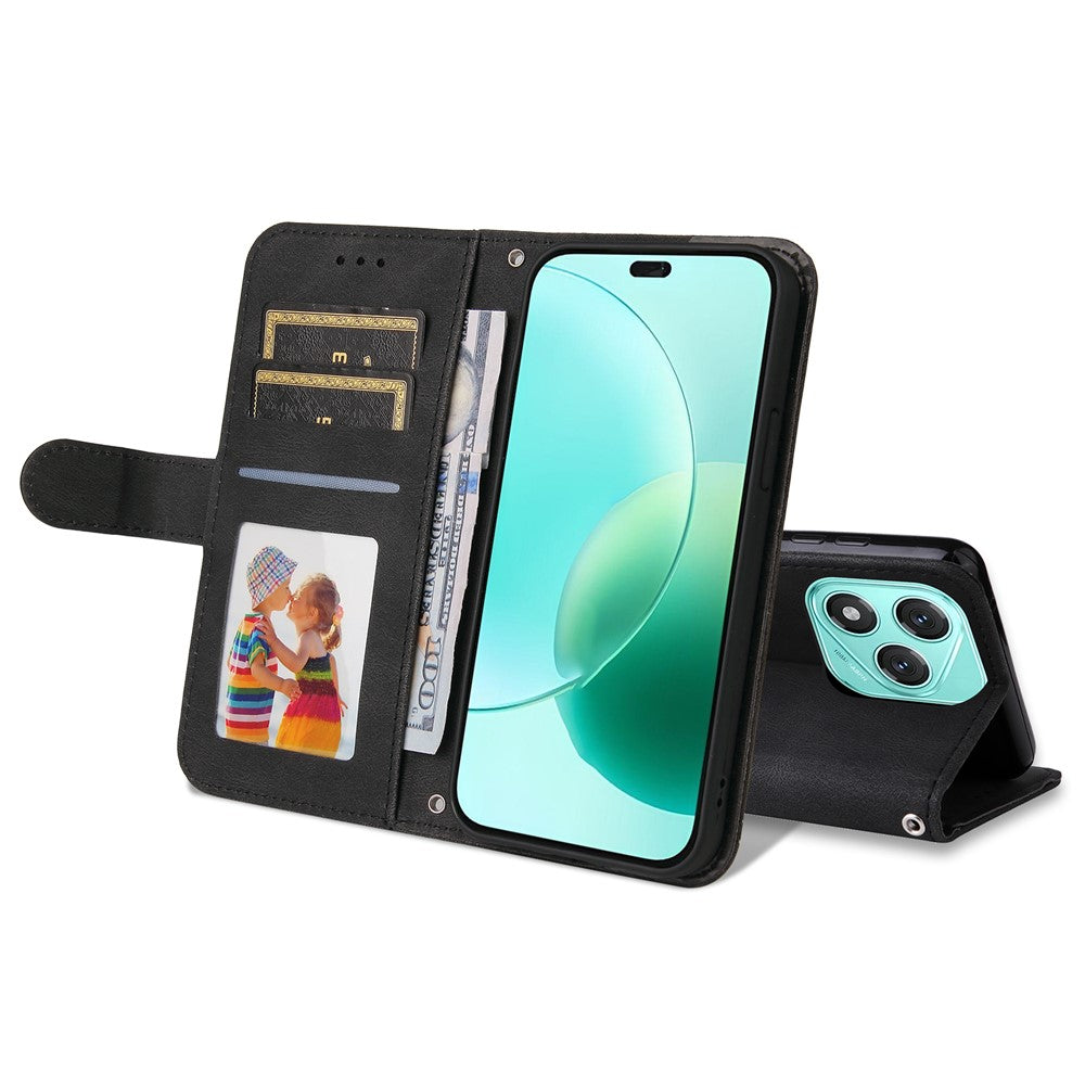 For Honor X70i / 400 Lite 5G Leather Wallet Cases Skin Touch Phone Cover Stand with Strap