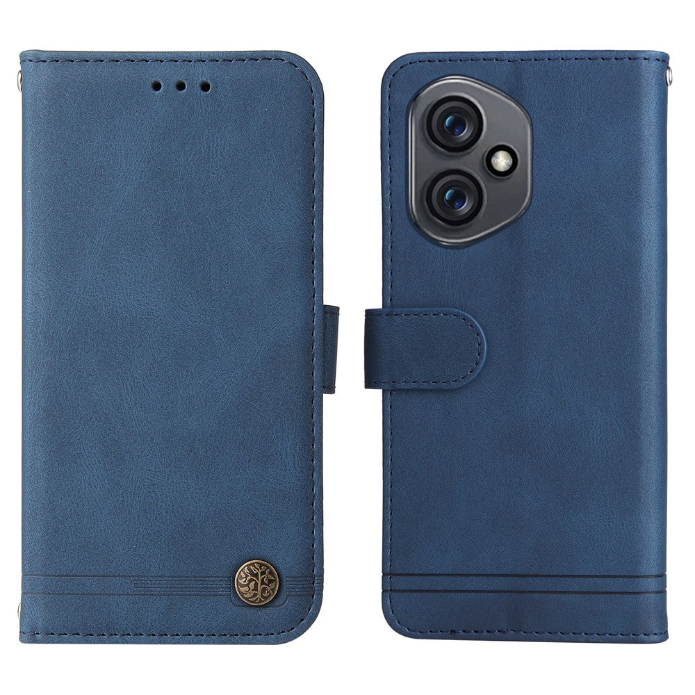 For Honor 400 5G (Global) Leather Wallet Cases Skin Touch Phone Cover Stand with Strap