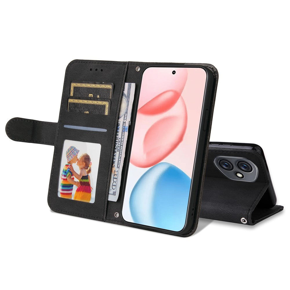 For Honor 400 5G (Global) Leather Wallet Cases Skin Touch Phone Cover Stand with Strap