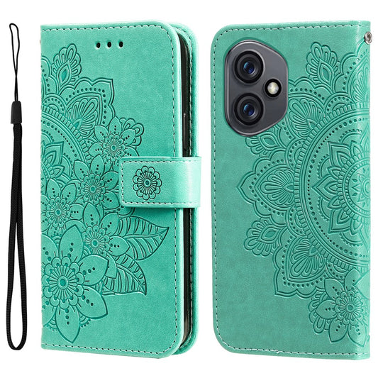 Honor 400 5G (Global) Handyhülle – mit Blumenmuster, PU-Leder, Brieftaschenständer