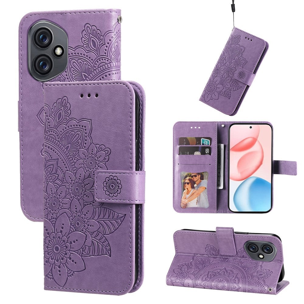 For Honor 400 5G (Global) Case Floral Pattern PU Leather Wallet Stand Phone Cover