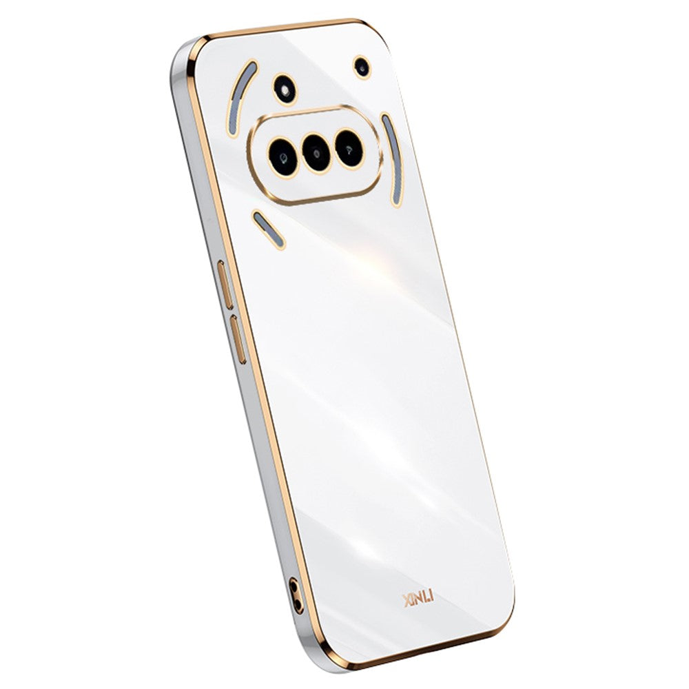 XINLI For Nothing Phone (3a) Case TPU Phone Cover with Electroplating Frame